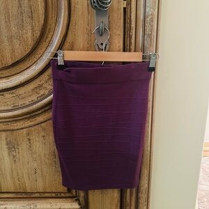 Arden B Deep Purple Pencil Skirt